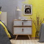 Hanah Home Mesilla de noche Olenj Roble y Blanco